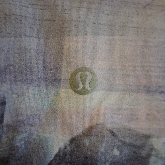 Lululemon Wunder Under High Rise 7/8 Leggings Purple Blue Floral Size 10 - Picture 10 of 13